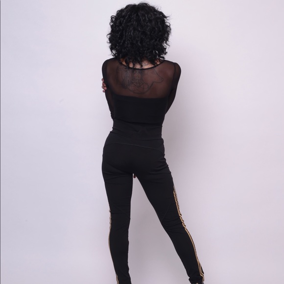 Black Mesh Joggers - Picture 3 of 3